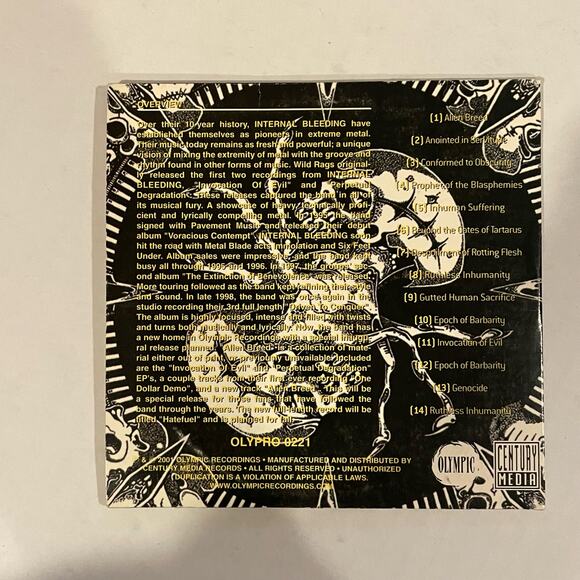 Internal Bleeding - Alien Breed CD Promo rare death metal - Picture 2 of 3
